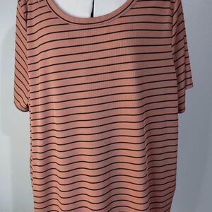 2X Blouse boutique LTS Size 22 - 24 Stripe Lightweight 27.5” pit-pit C4207